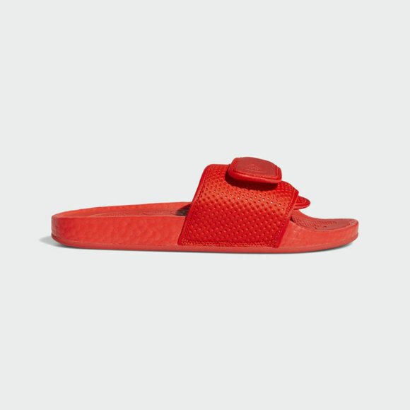 Adidas Men's Red PHARRELL WILLIAMS CHANCLETAS HU Boost 8 us SLIDES FY6140 - Picture 2 of 6